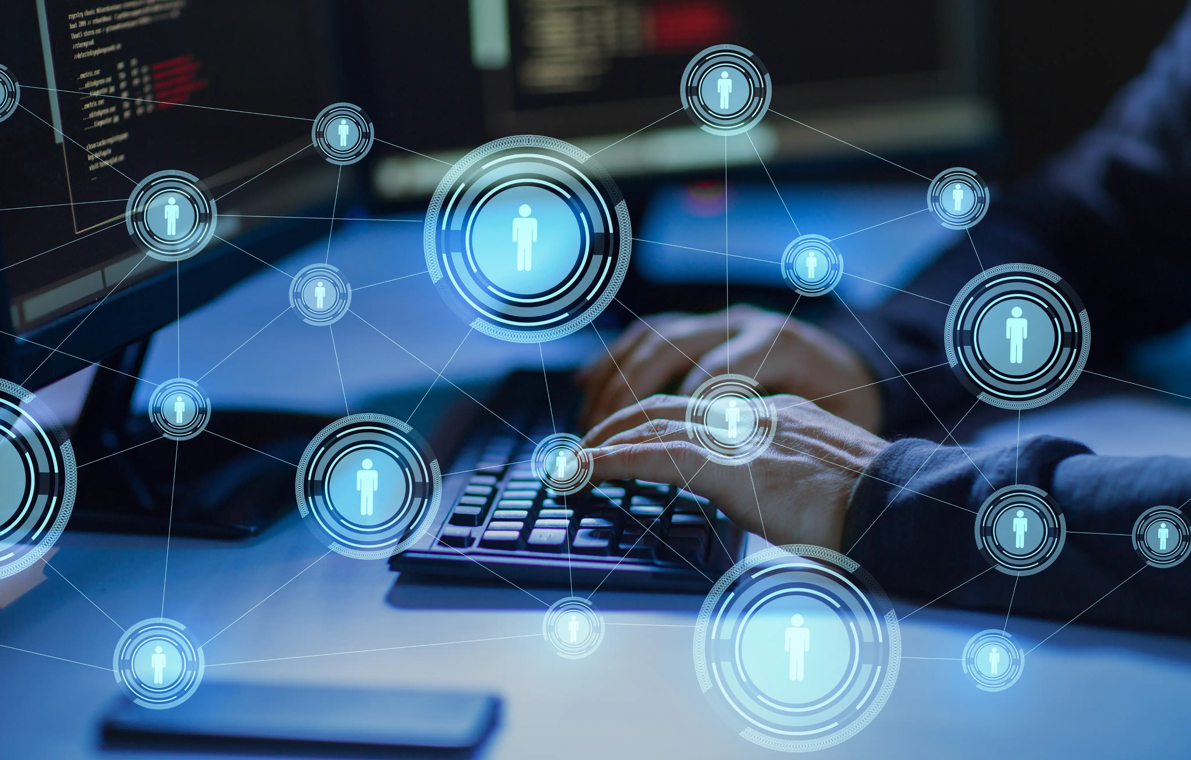 Imagen manos en teclado